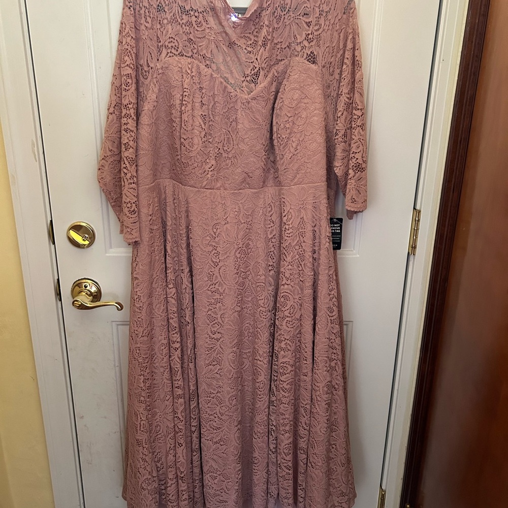 Pink Lace midi dress from Torrid
